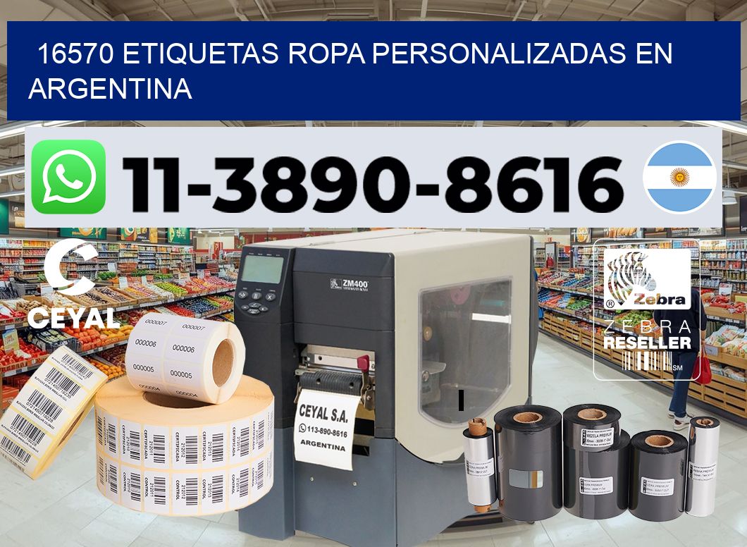 16570 Etiquetas ropa personalizadas en Argentina