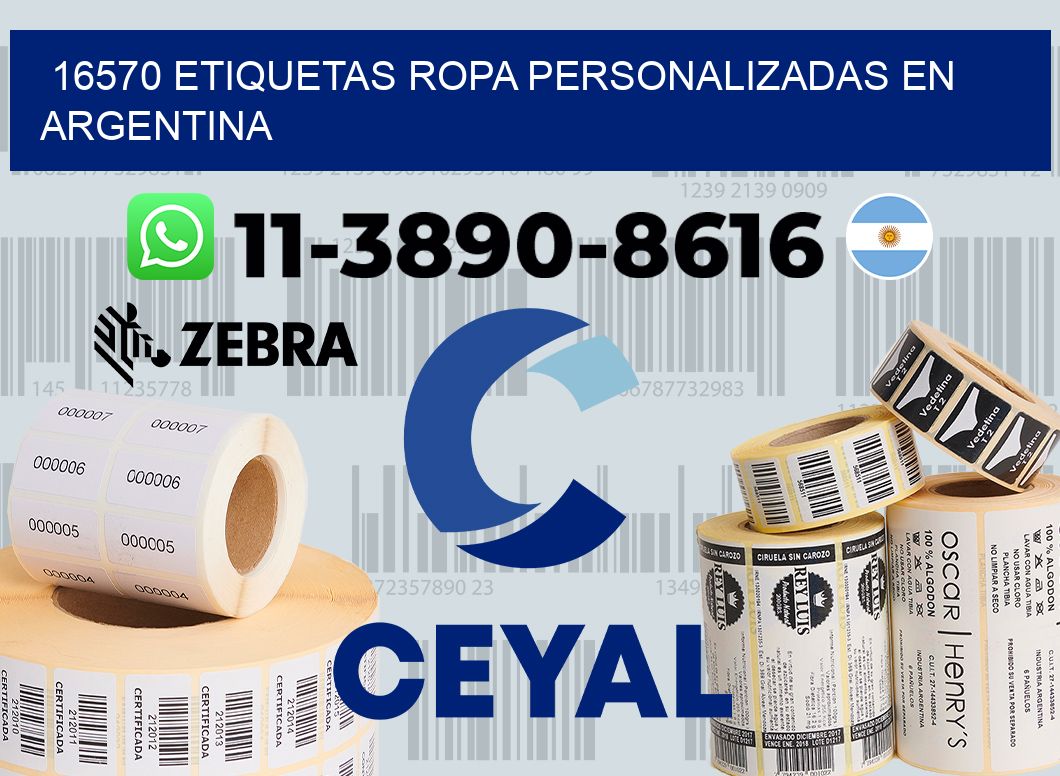 16570 Etiquetas ropa personalizadas en Argentina