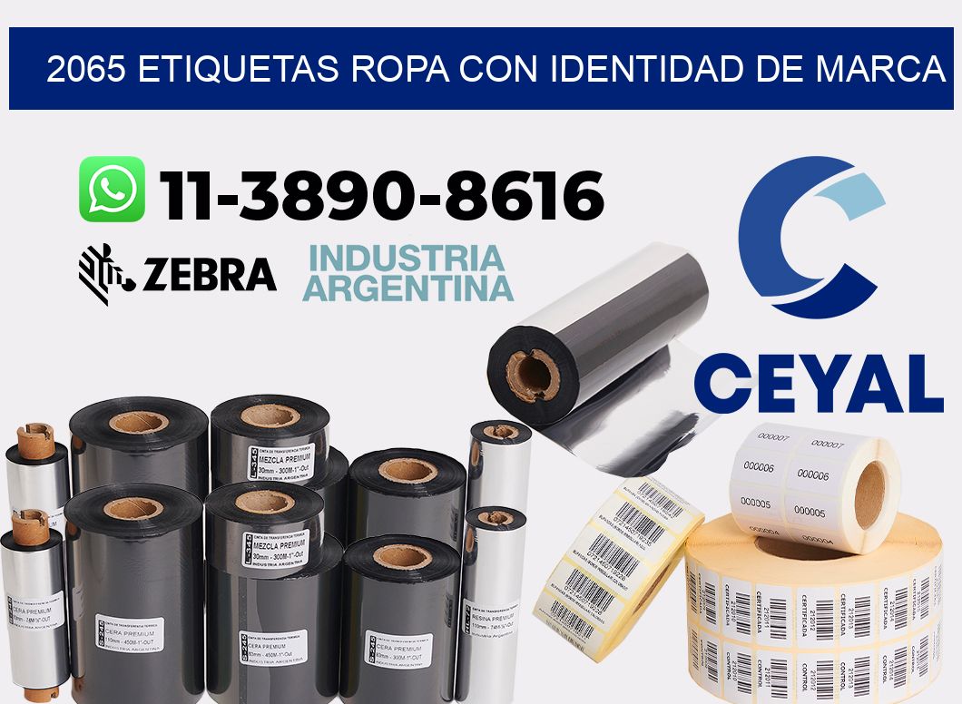2065 Etiquetas ropa con identidad de marca