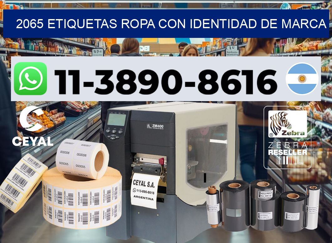 2065 Etiquetas ropa con identidad de marca