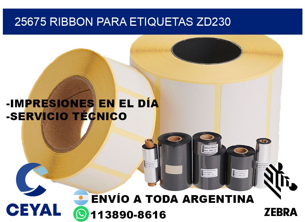 25675 ribbon para etiquetas zd230