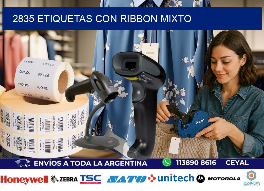 2835 etiquetas con ribbon mixto