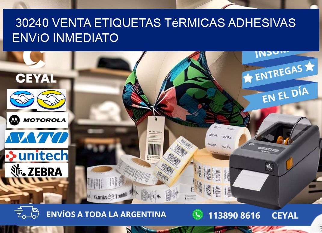 30240 venta etiquetas térmicas adhesivas envío inmediato