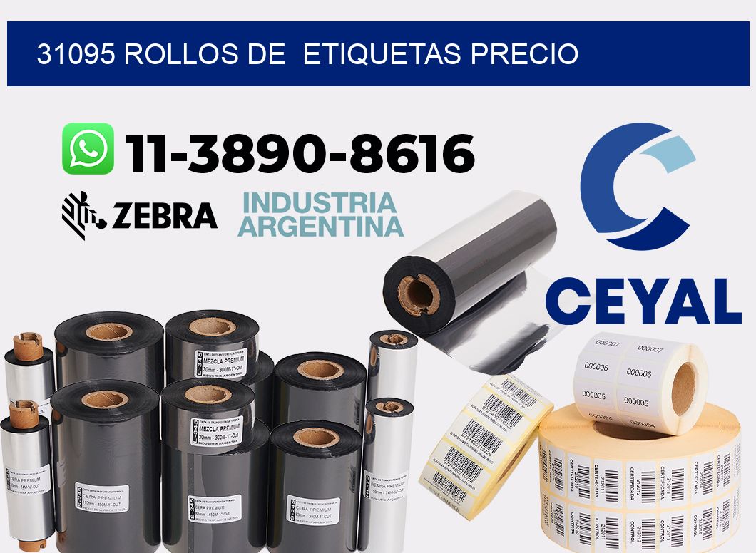 31095 rollos de  etiquetas precio