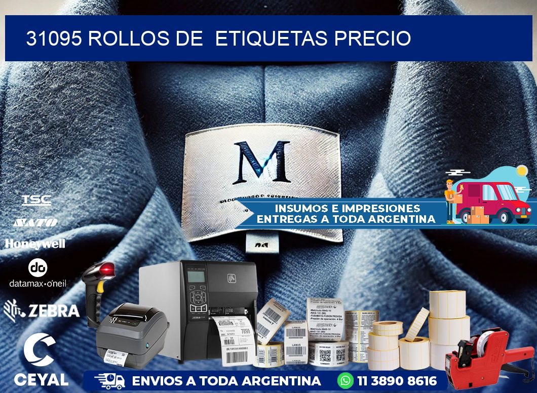 31095 rollos de  etiquetas precio