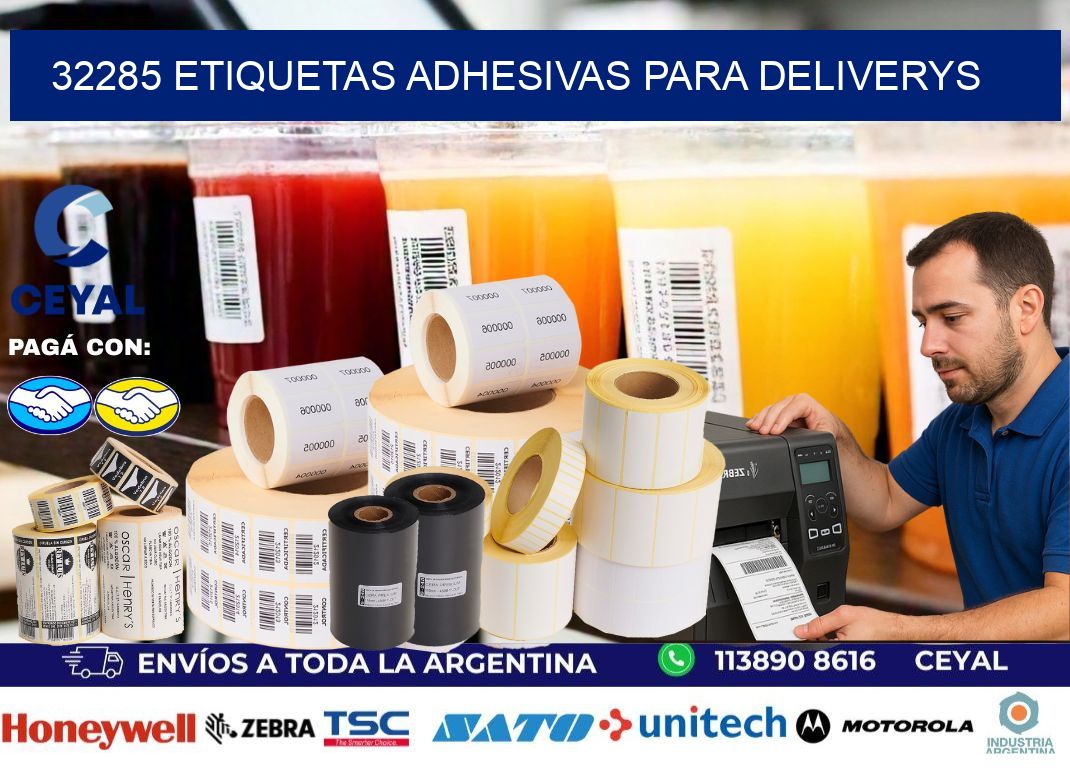 32285 etiquetas adhesivas para deliverys