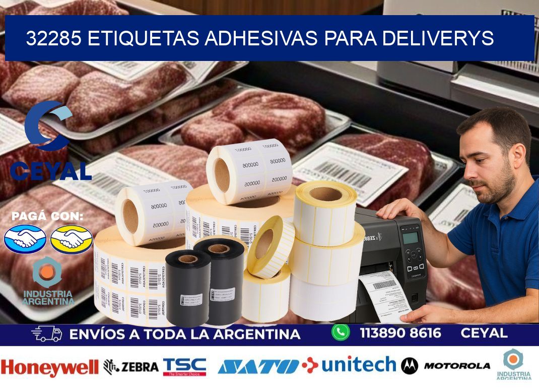 32285 etiquetas adhesivas para deliverys