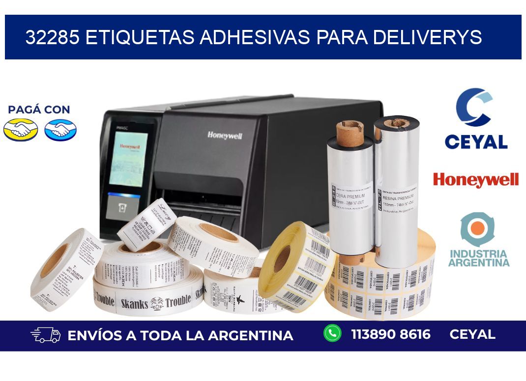 32285 etiquetas adhesivas para deliverys