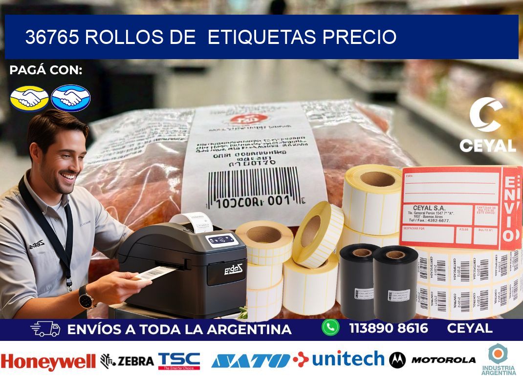 36765 rollos de etiquetas precio