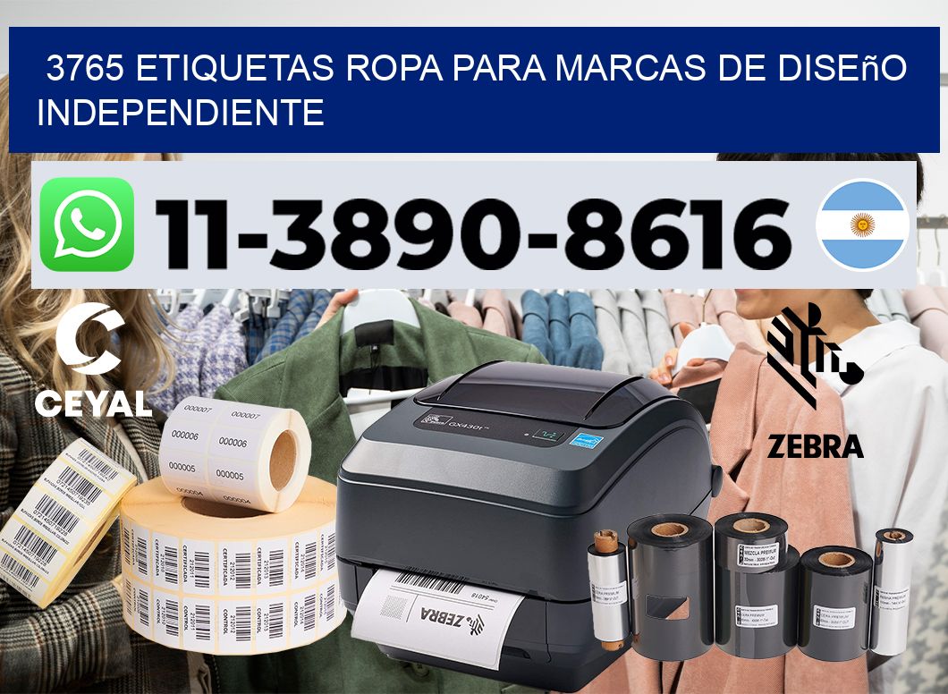 3765 Etiquetas ropa para marcas de diseño independiente