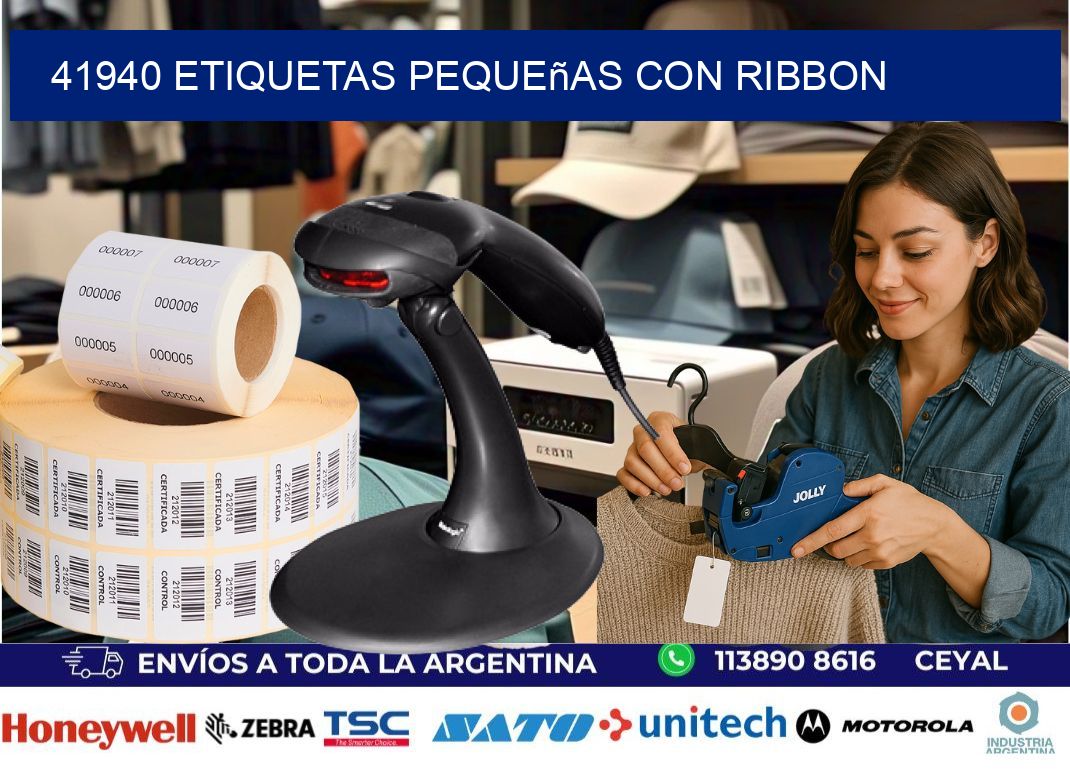 41940 etiquetas pequeñas con ribbon
