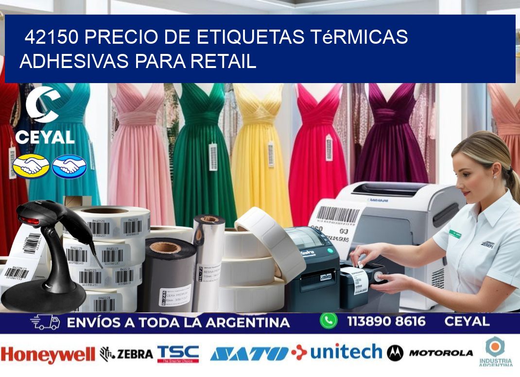 42150 precio de etiquetas térmicas adhesivas para retail
