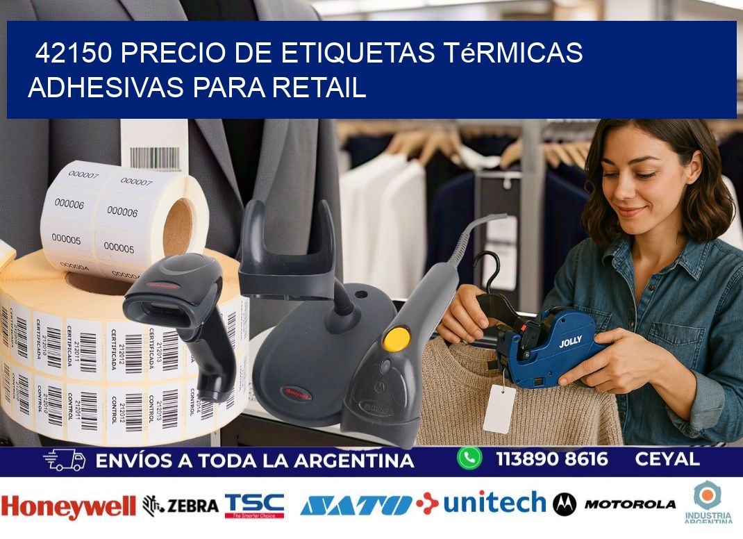 42150 precio de etiquetas térmicas adhesivas para retail