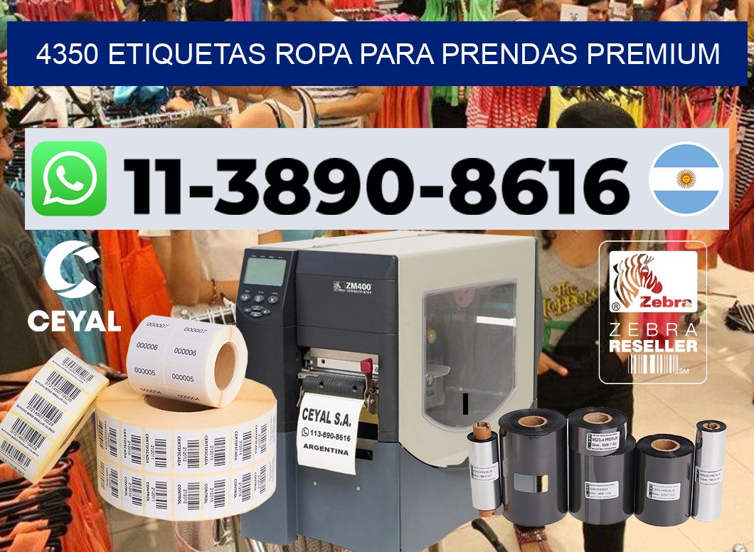 4350 Etiquetas ropa para prendas premium