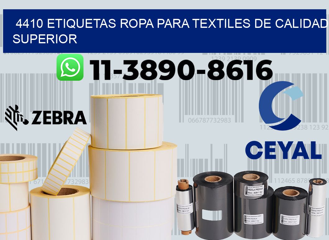 4410 Etiquetas ropa para textiles de calidad superior
