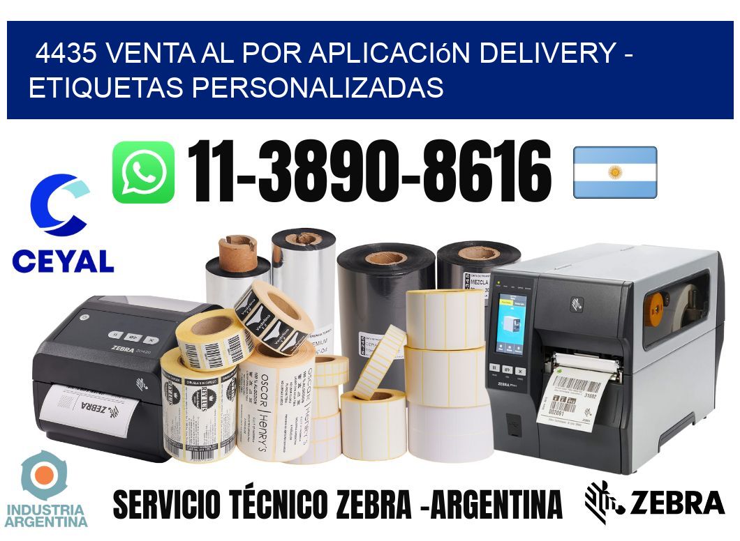 4435 Venta al Por Aplicación delivery - Etiquetas Personalizadas