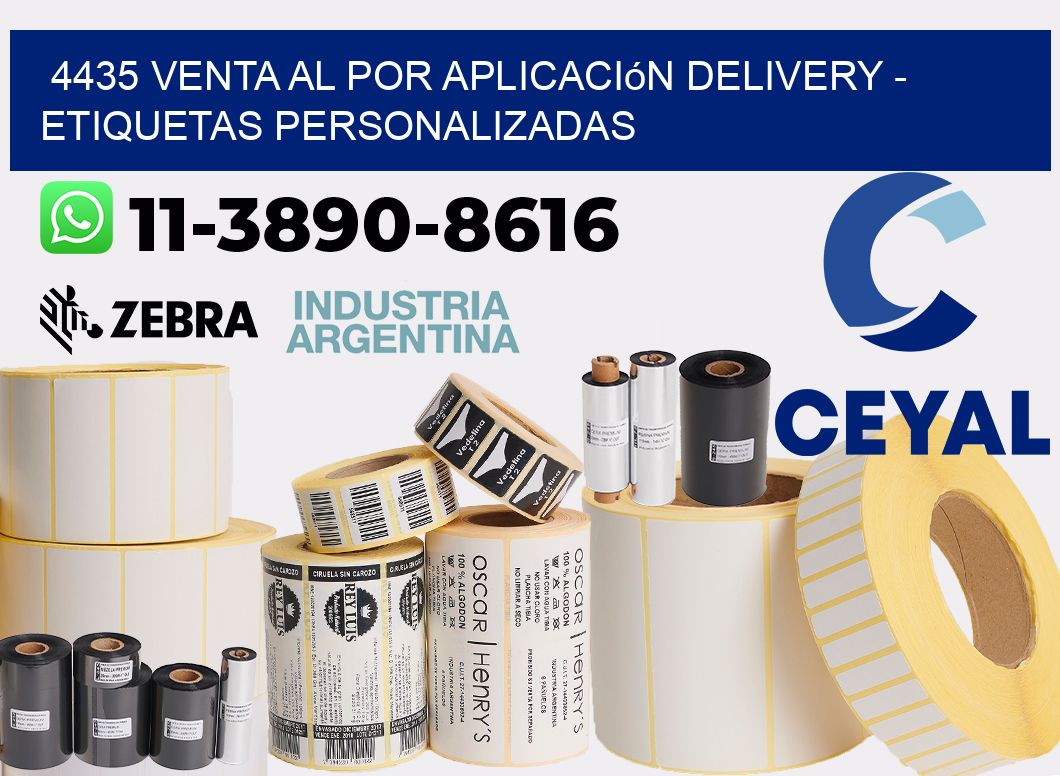 4435 Venta al Por Aplicación delivery - Etiquetas Personalizadas