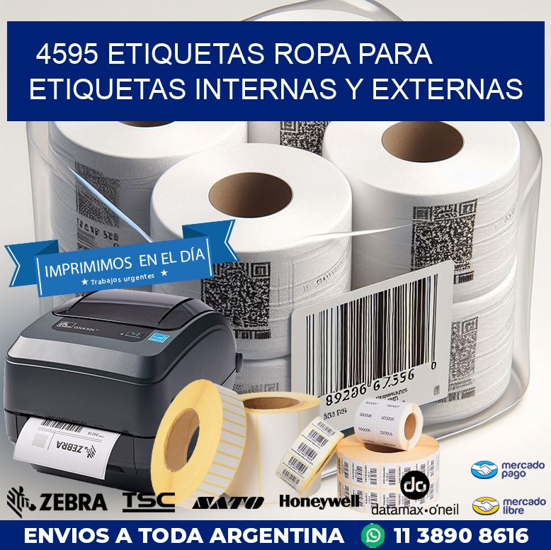 4595 Etiquetas ropa para etiquetas internas y externas