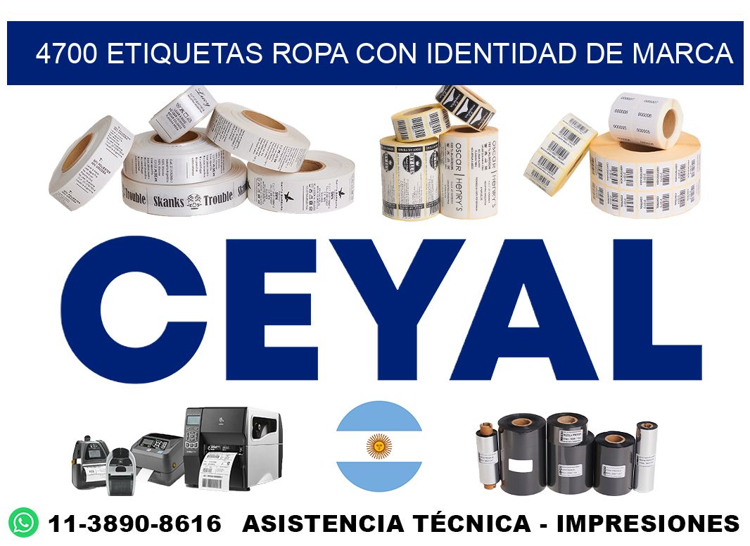 4700 Etiquetas ropa con identidad de marca