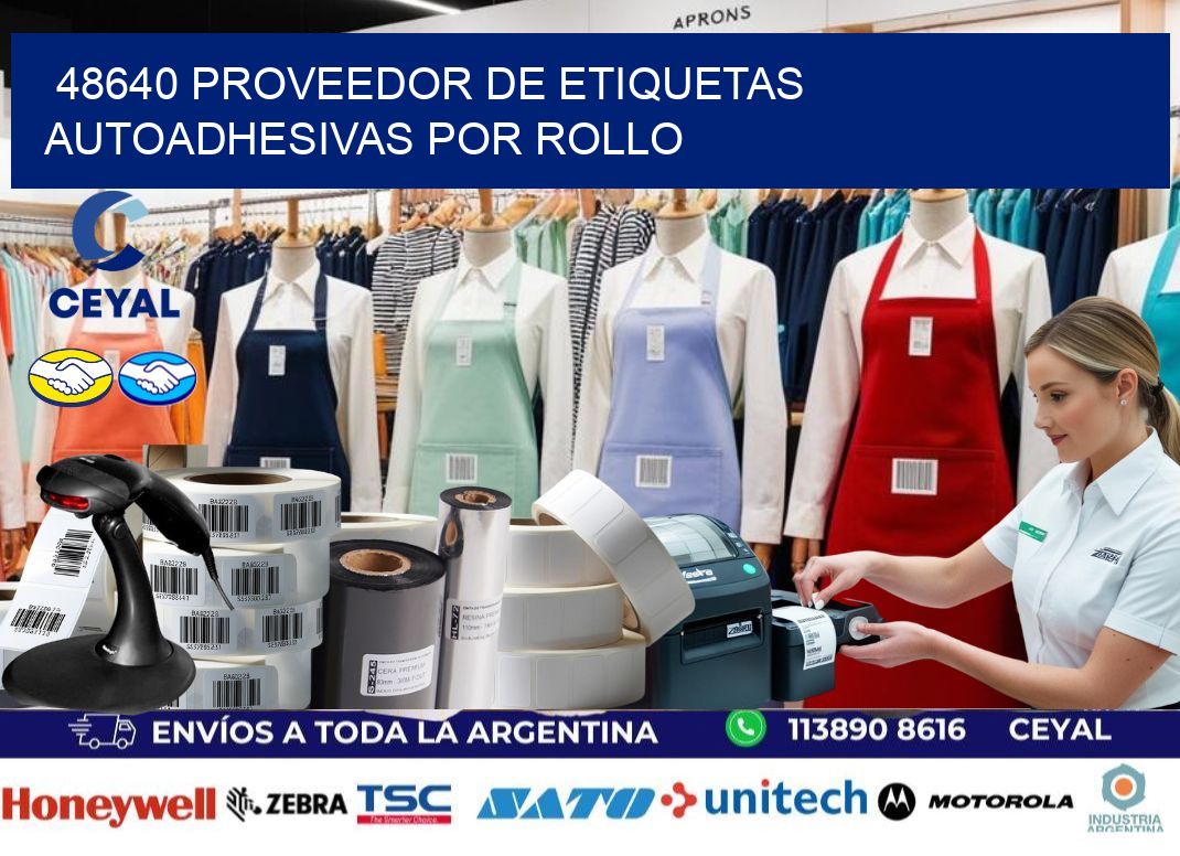 48640 proveedor de etiquetas  autoadhesivas por rollo