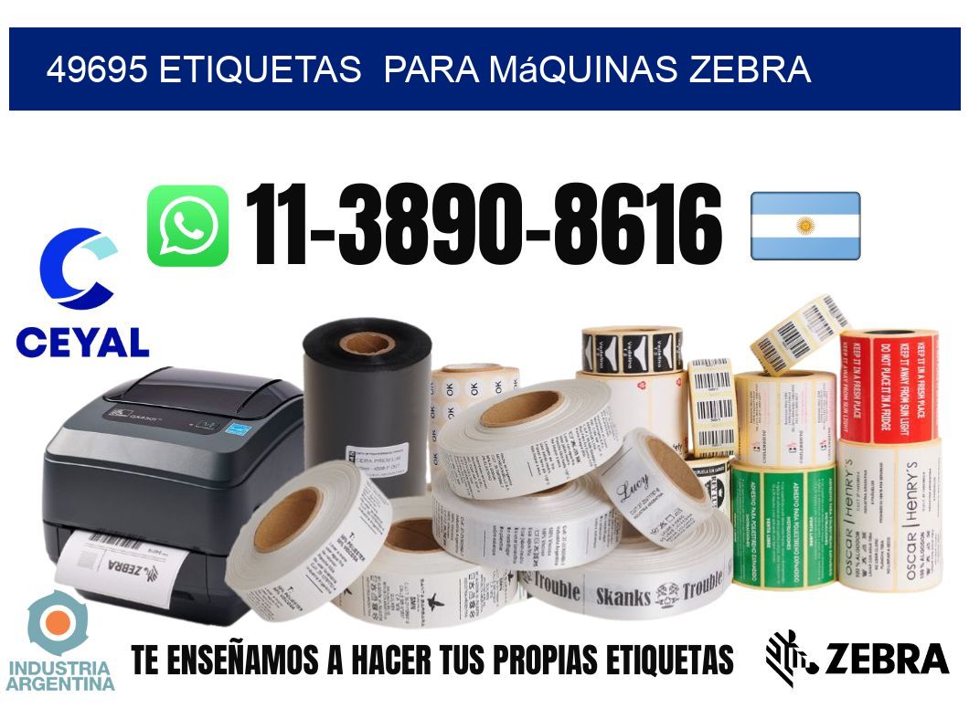 49695 etiquetas  para máquinas Zebra