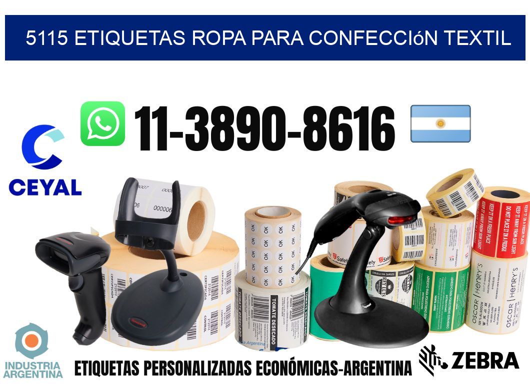 5115 Etiquetas ropa para confección textil