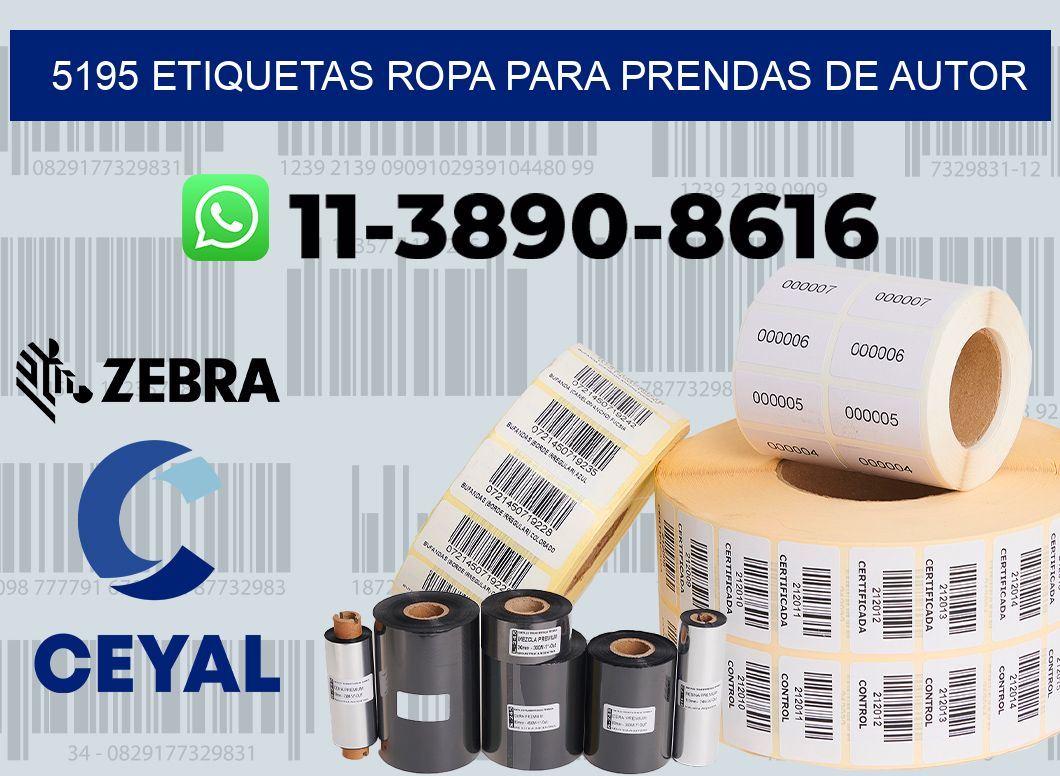 5195 Etiquetas ropa para prendas de autor