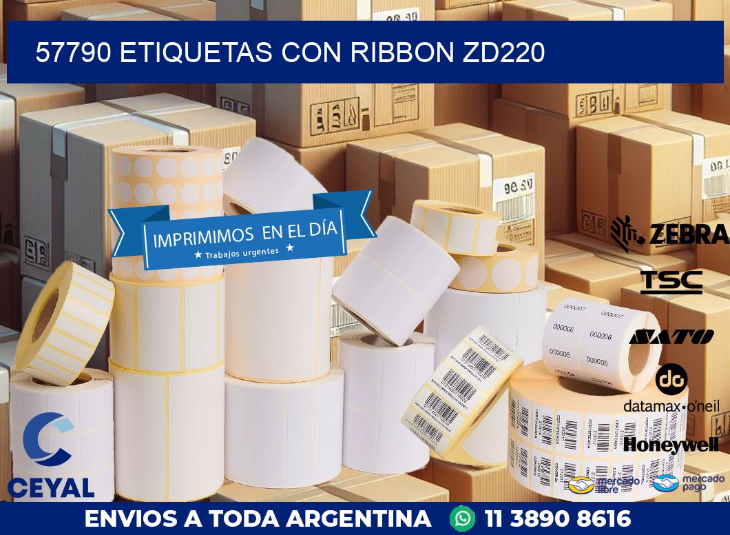 57790 etiquetas con ribbon zd220