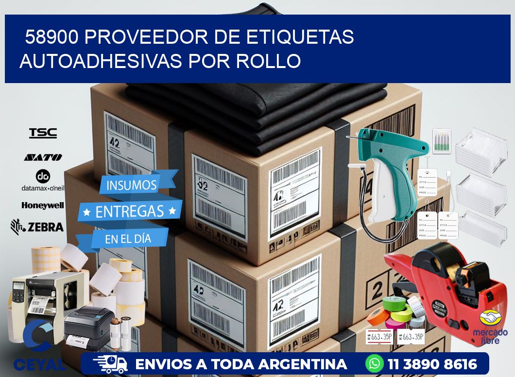 58900 proveedor de etiquetas autoadhesivas por rollo