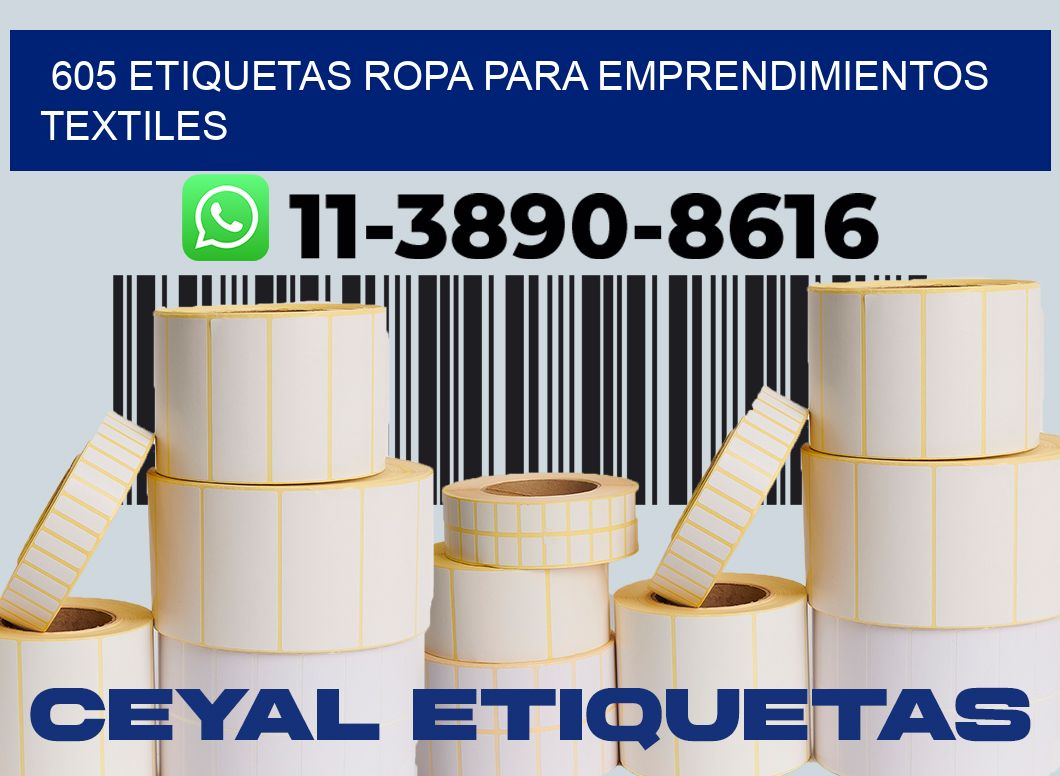 605 Etiquetas ropa para emprendimientos textiles