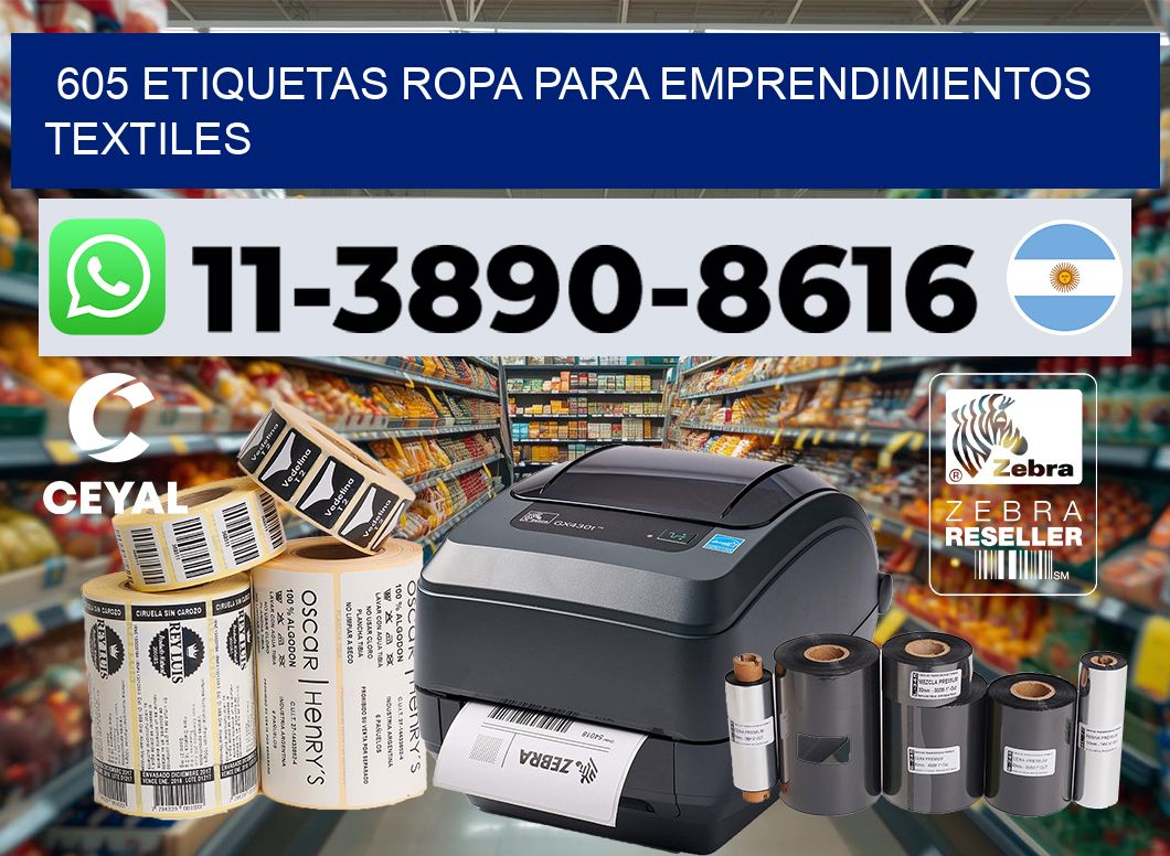 605 Etiquetas ropa para emprendimientos textiles