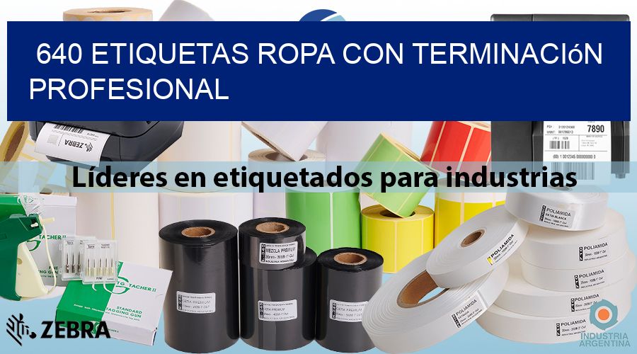 640 Etiquetas ropa con terminación profesional