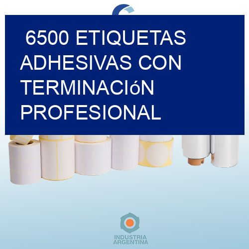 6500 Etiquetas adhesivas con terminación profesional