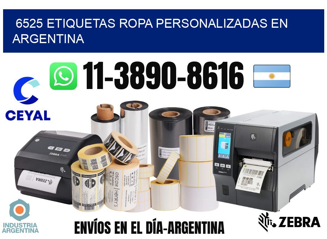 6525 Etiquetas ropa personalizadas en Argentina