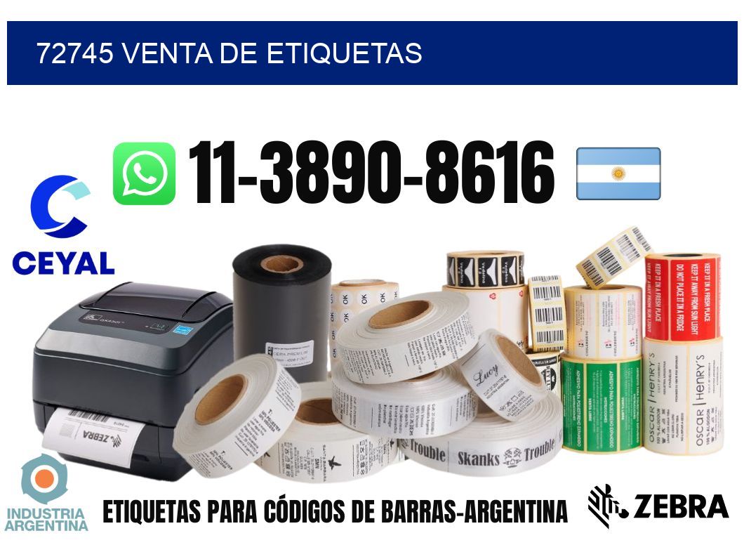 72745 venta de etiquetas