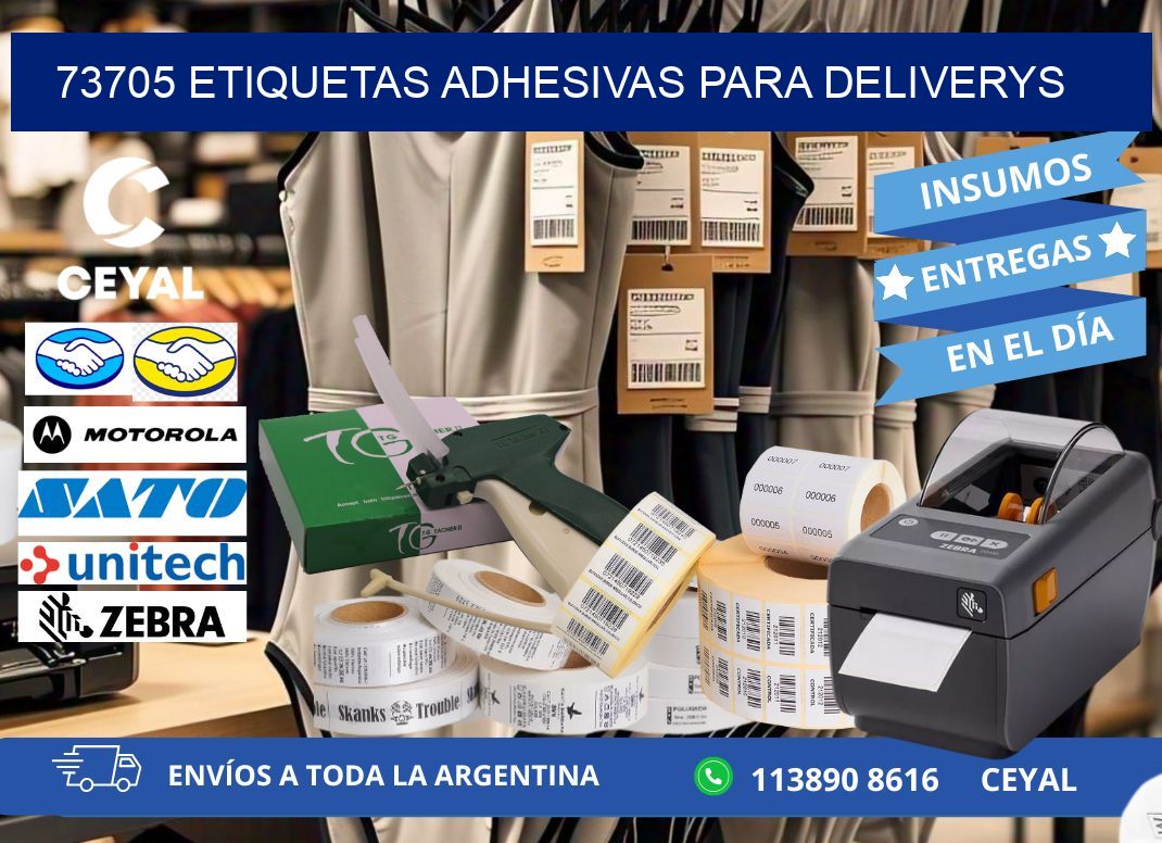 73705 etiquetas adhesivas para deliverys