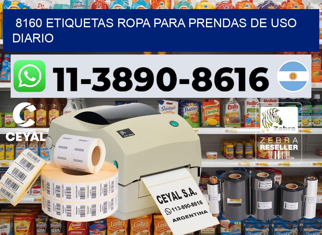 8160 Etiquetas ropa para prendas de uso diario