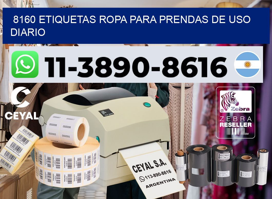 8160 Etiquetas ropa para prendas de uso diario