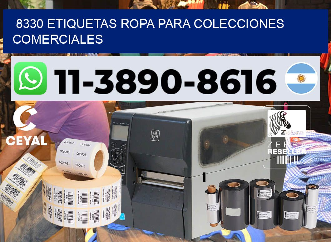 8330 Etiquetas ropa para colecciones comerciales