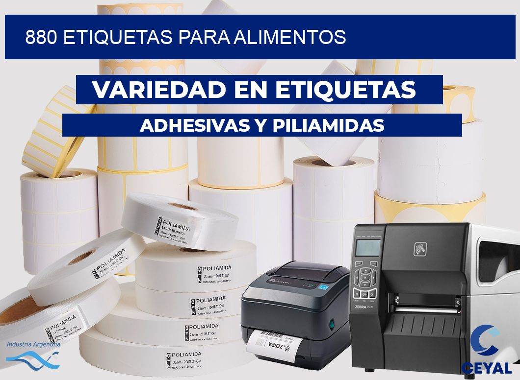 880 etiquetas para alimentos