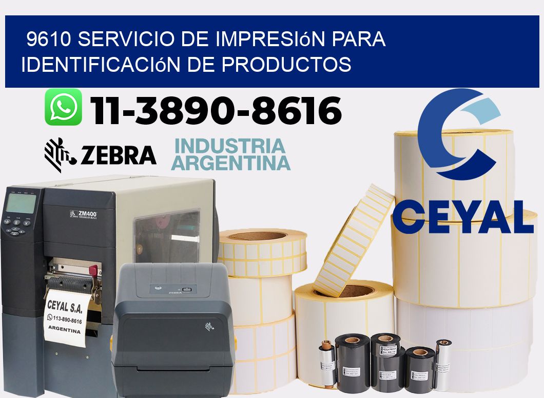9610 Servicio de impresión para identificación de productos