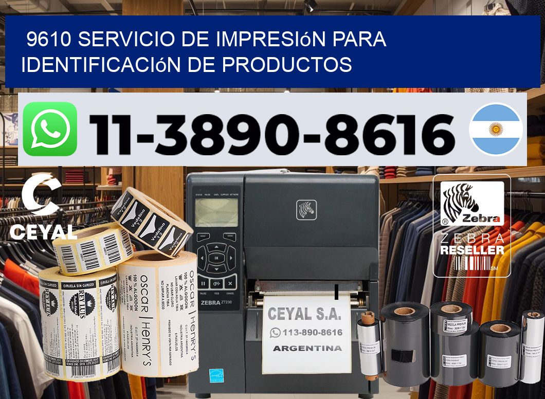 9610 Servicio de impresión para identificación de productos