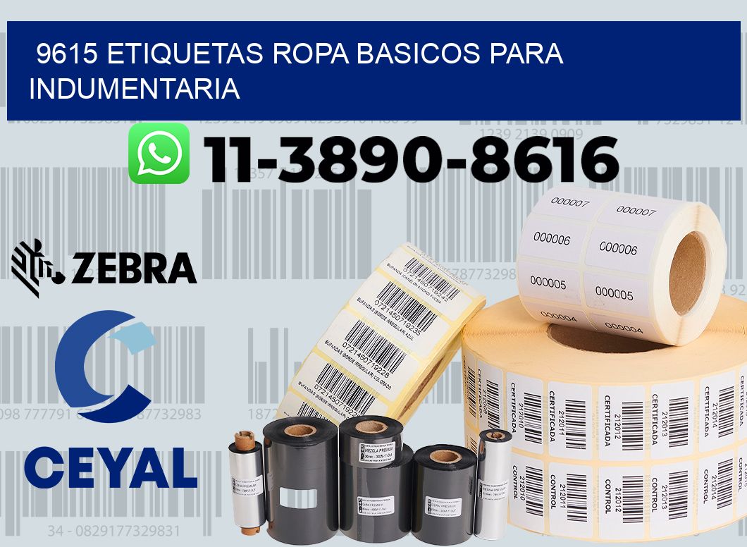 9615 Etiquetas ropa basicos para indumentaria