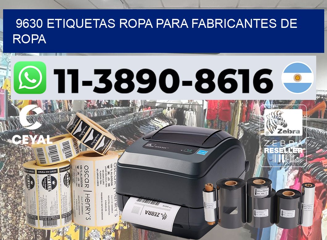 9630 Etiquetas ropa para fabricantes de ropa