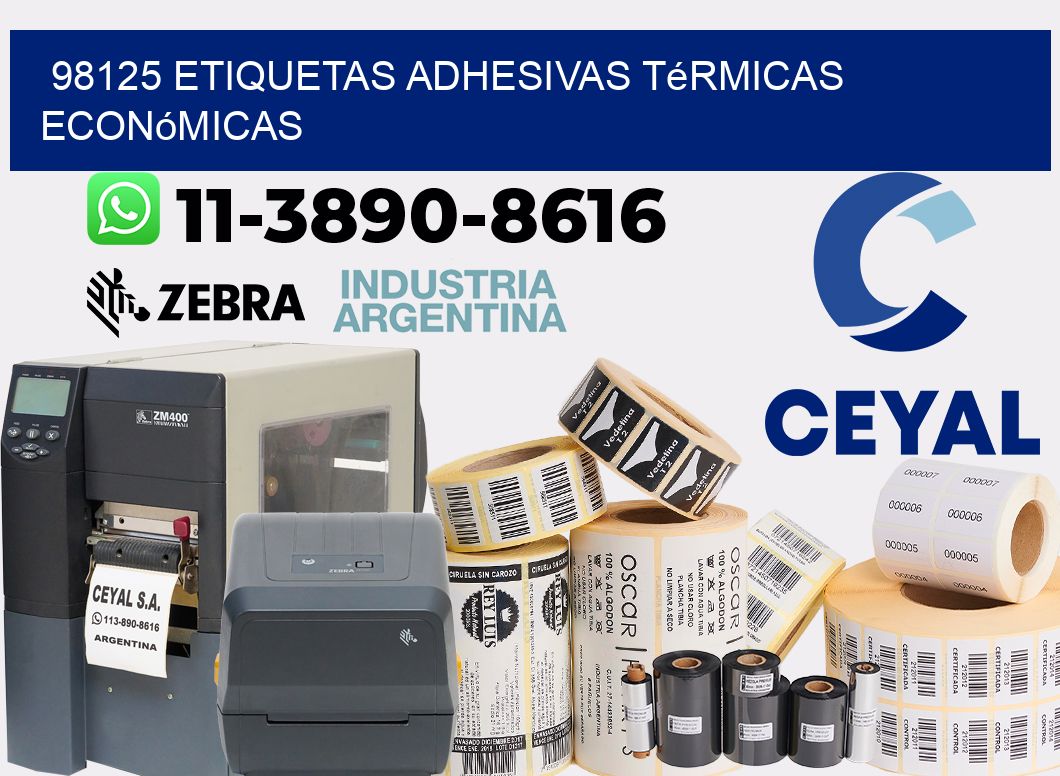 98125 etiquetas adhesivas térmicas económicas