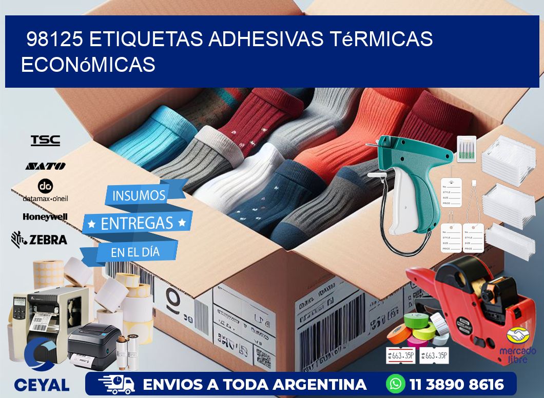 98125 etiquetas adhesivas térmicas económicas