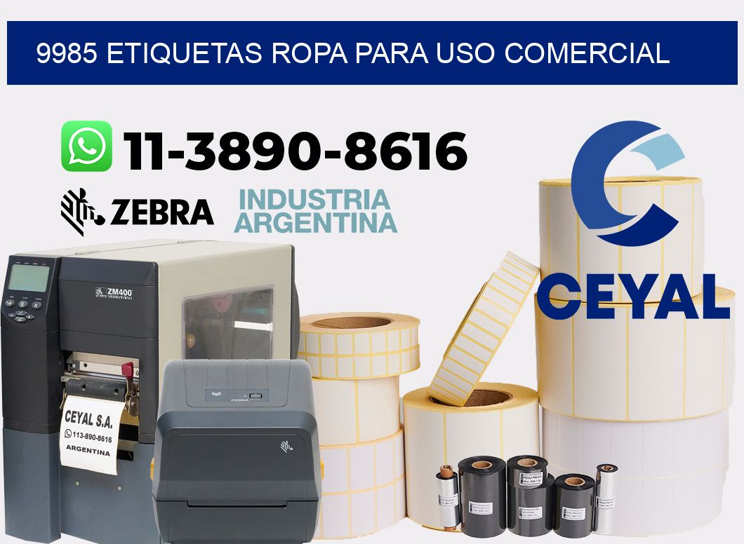 9985 Etiquetas ropa para uso comercial