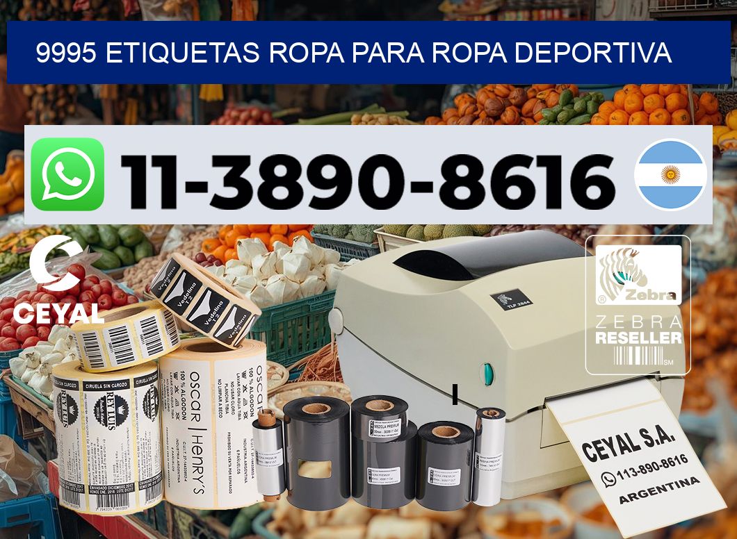 9995 Etiquetas ropa para ropa deportiva