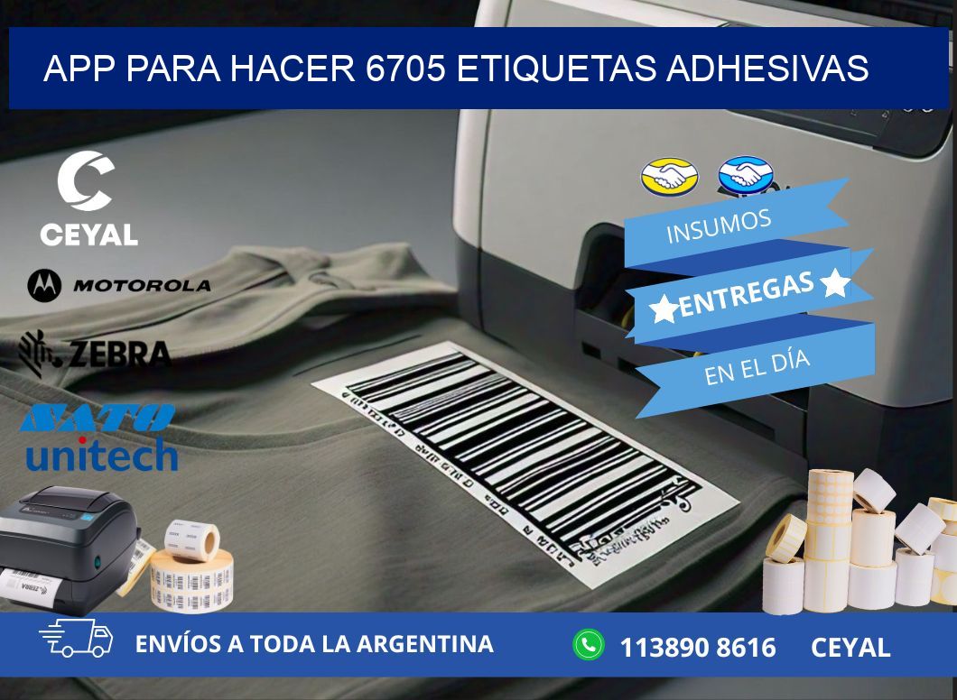 App para hacer 6705 etiquetas adhesivas