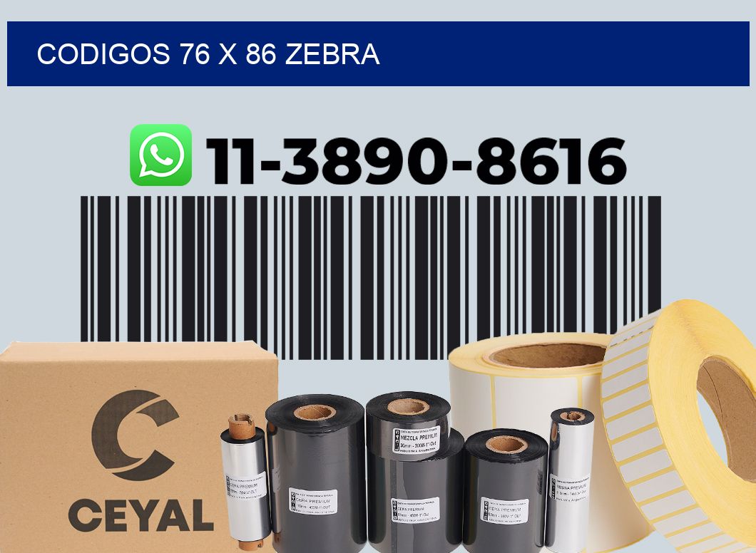 codigos 76 x 86 zebra
